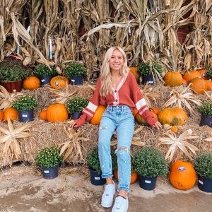 Cropped Button Down Sweater